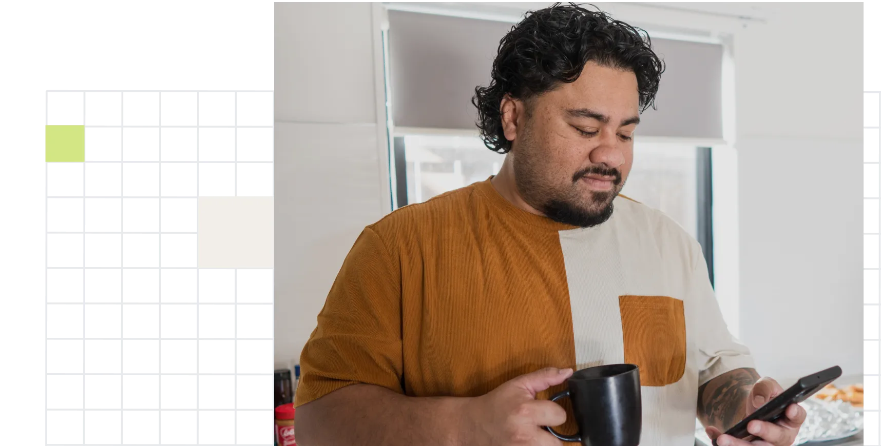A forty year old Samoan man communicating with his virtual diabetes care program health coach.