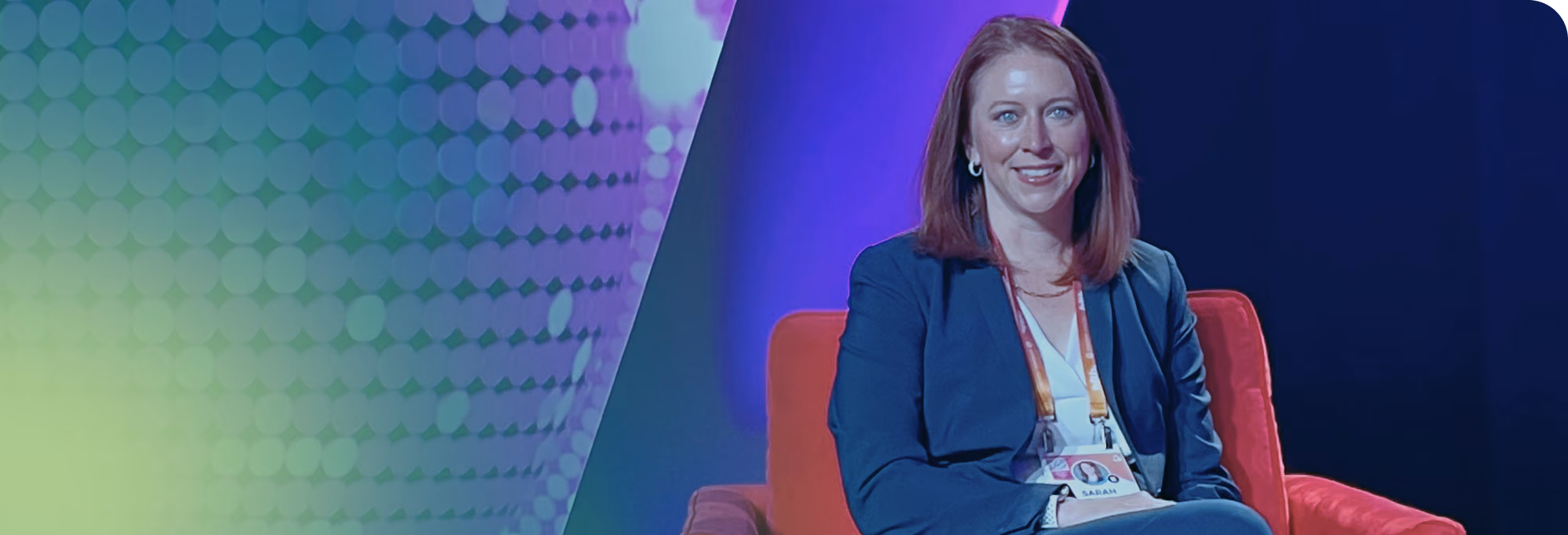 Image of Dr. Sarah Thompson, Verily Associate Chief Clinical Officer and Clinical Operations lead, speaking on a health conference panel.