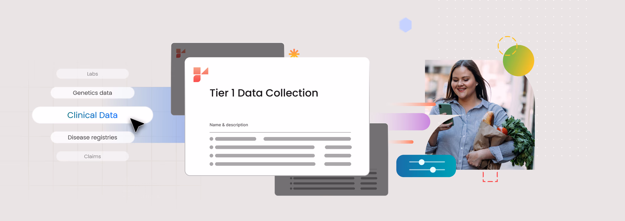 Unstructured healthcare data is transformed by the Verily Refinery data collection framework into precision care data.