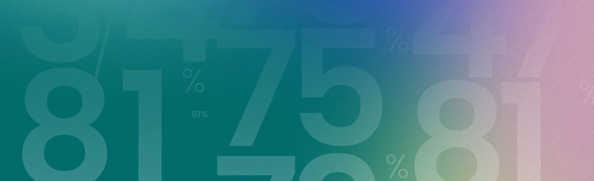 Abstract background with large, faded numbers and percentage signs