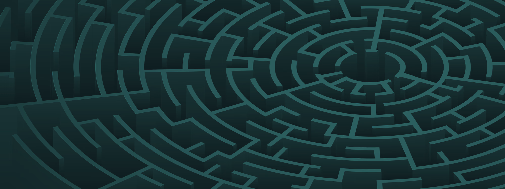 Image of a maze representing the data maze in search for insights