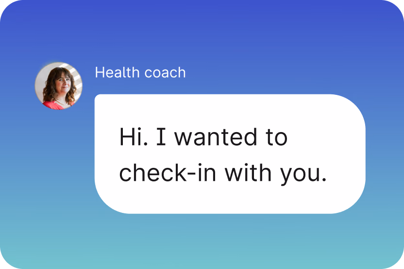 Illustration of Care team checking in on the user. 